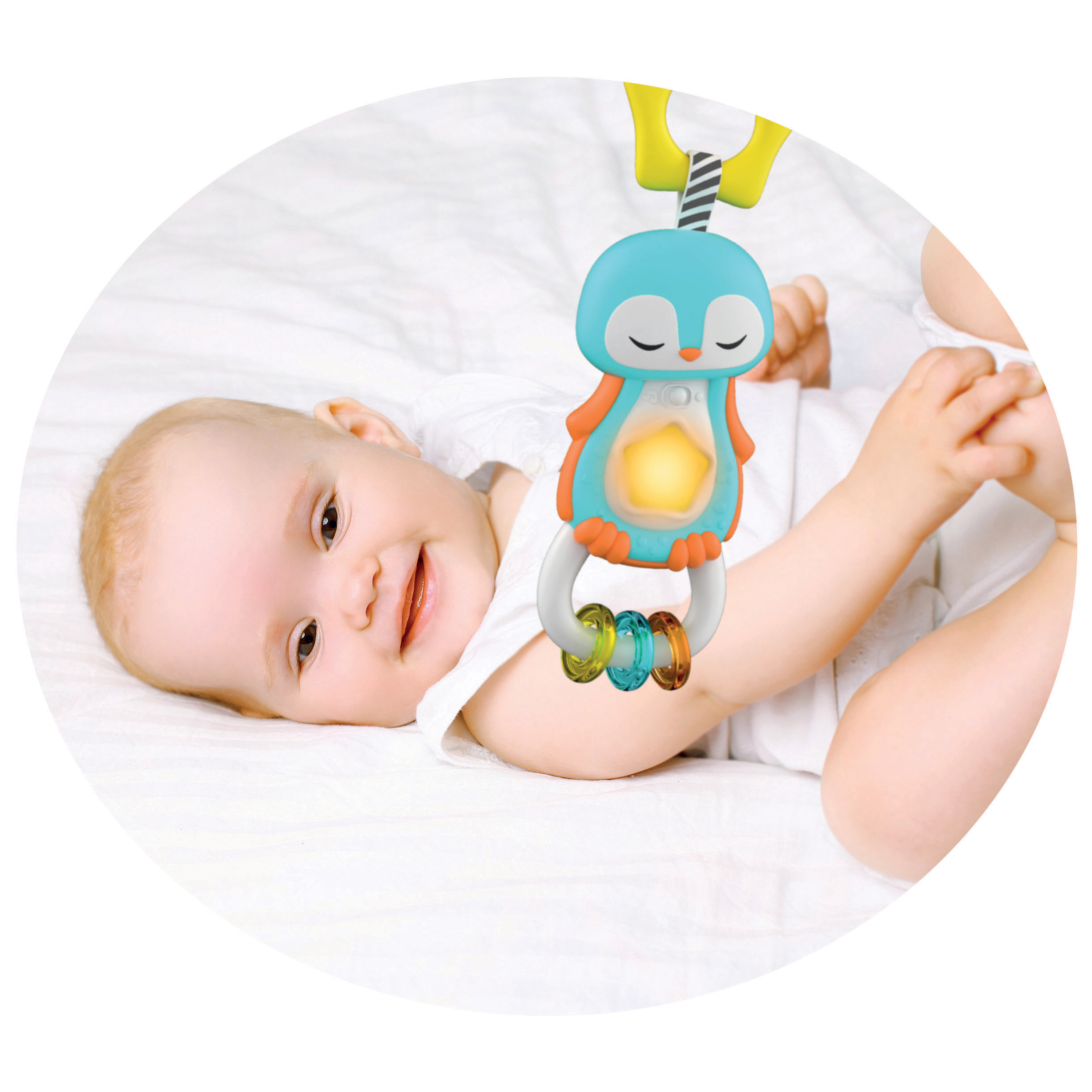 Baby Clementoni Βρεφική Ηλεκτρονική Κουδουνίστρα Πιγκουίνος Για 3+ Μηνών - Image 3