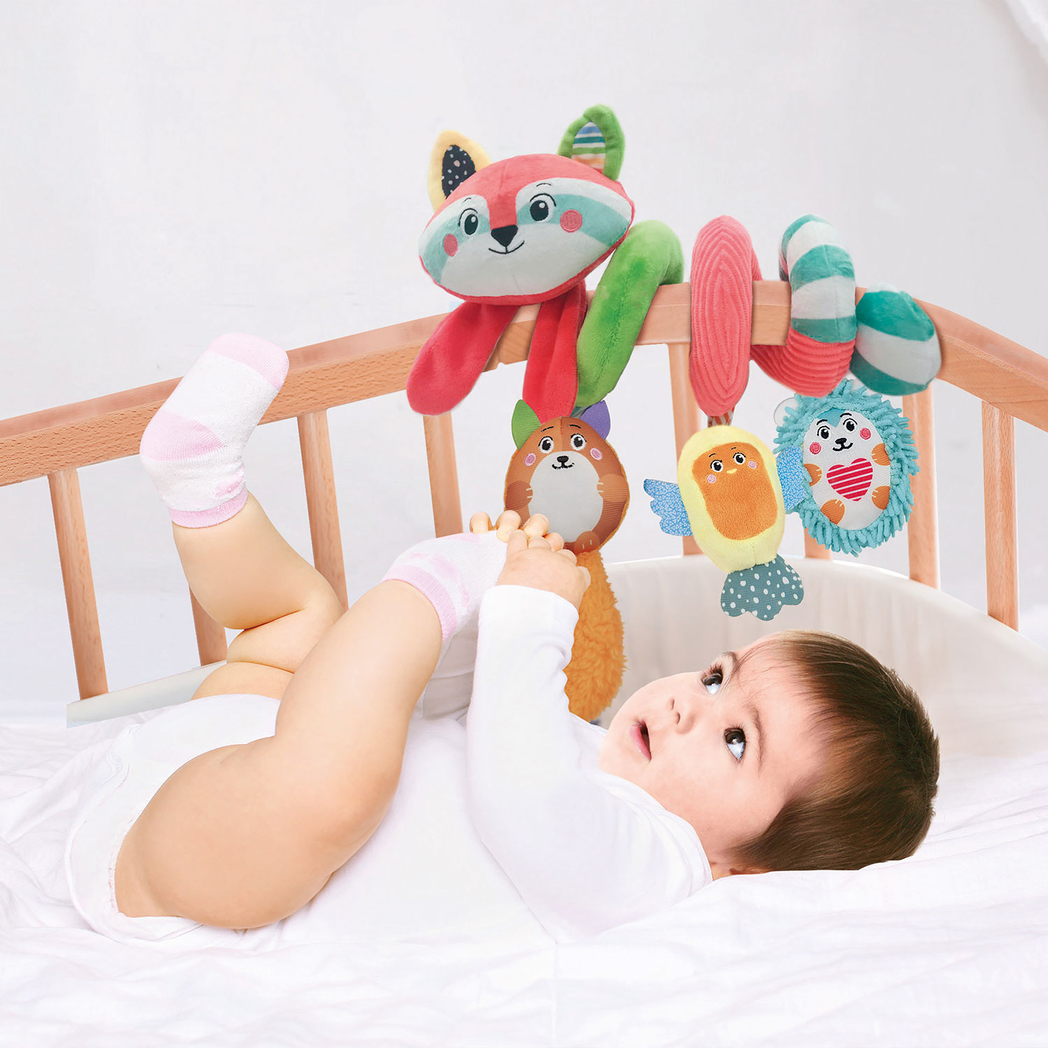 Baby Clementoni Βρεφικό Κρεμαστό Κούνιας Χαρούμενα Ζωάκια Για 0+ Μηνών - Image 4