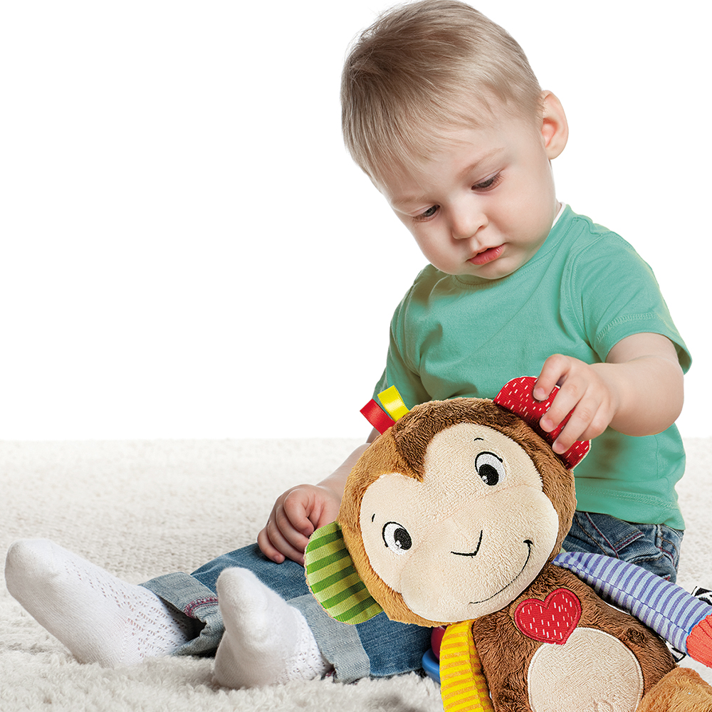 Baby Clementoni Βρεφικό Κρεμαστό Χνουδωτό Δραστηριοτήτων Μπο Μπο Το Μαϊμουδάκι Για 3+ Μηνών - Image 5