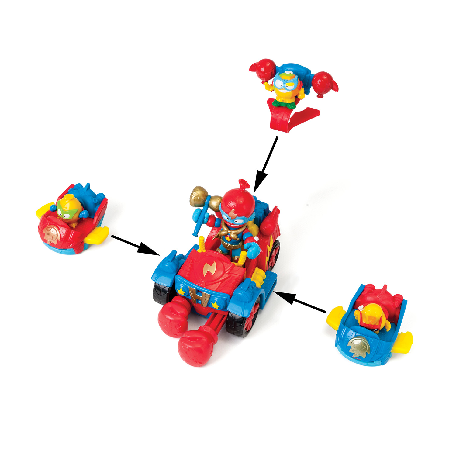 Superthings Μικροπλάσματα Σετ Οχήματα Με 4 Φιγούρες Ballon Boxer Για 3+ Χρονών - Image 3