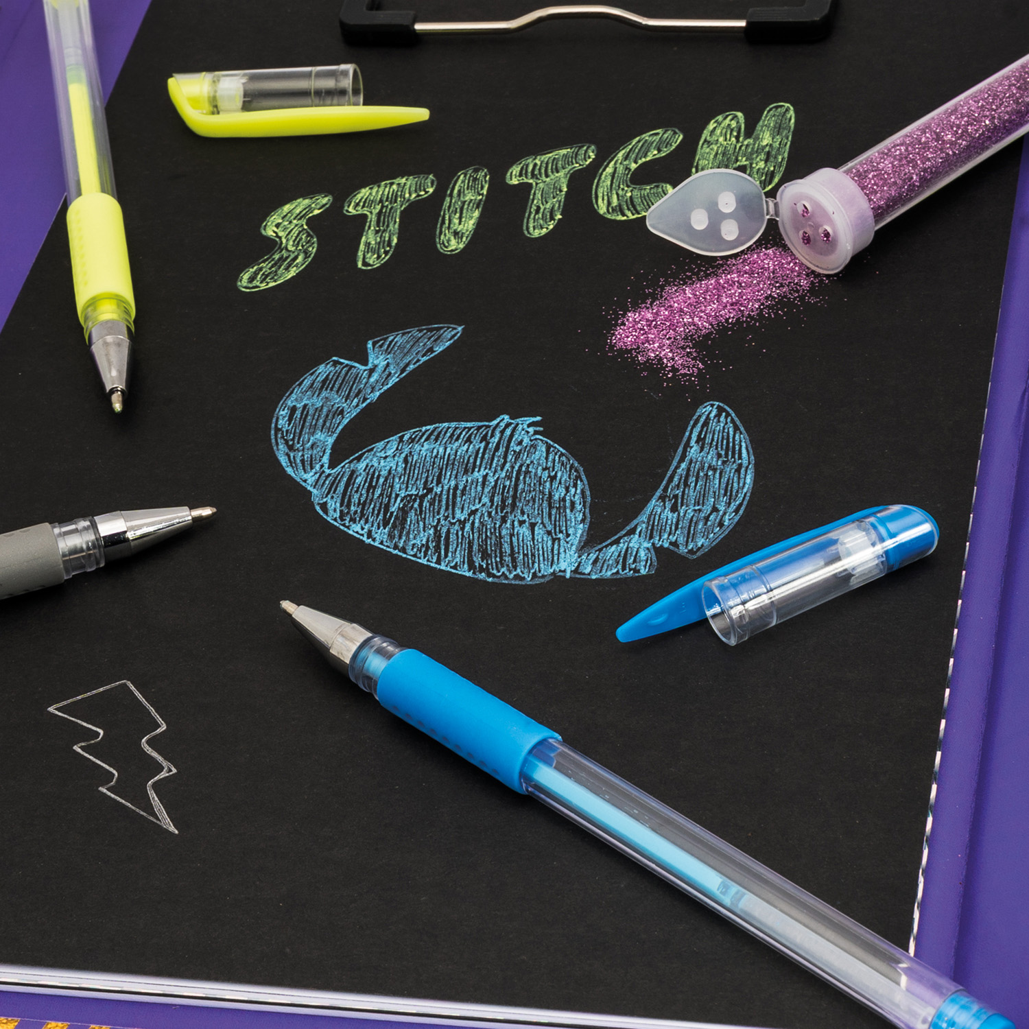 HappiHobbi Art Journal Fluo Στυλό Disney Stitch Για 9+ Χρονών - Image 4