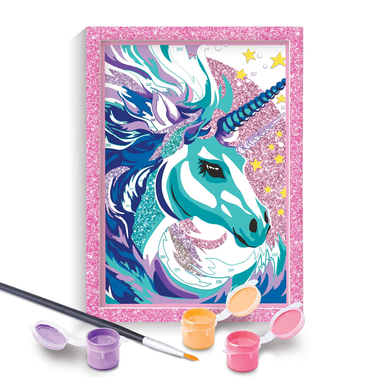 HappiHobbi Paint & Frame Paint by Numbers Fairytale Unicorn Για Ηλικίες 8+ Χρονών - Image 3