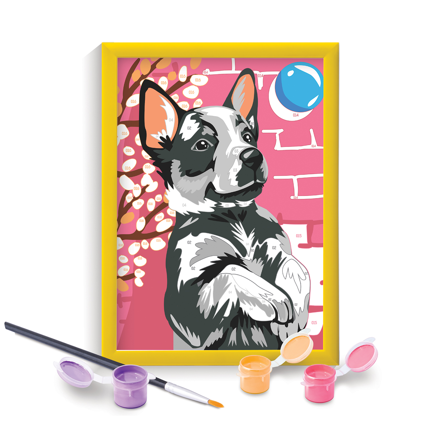 Paint & Frame | Paint by Numbers - Playful Husky | Για Ηλικίες 9+ Χρονών - Image 5