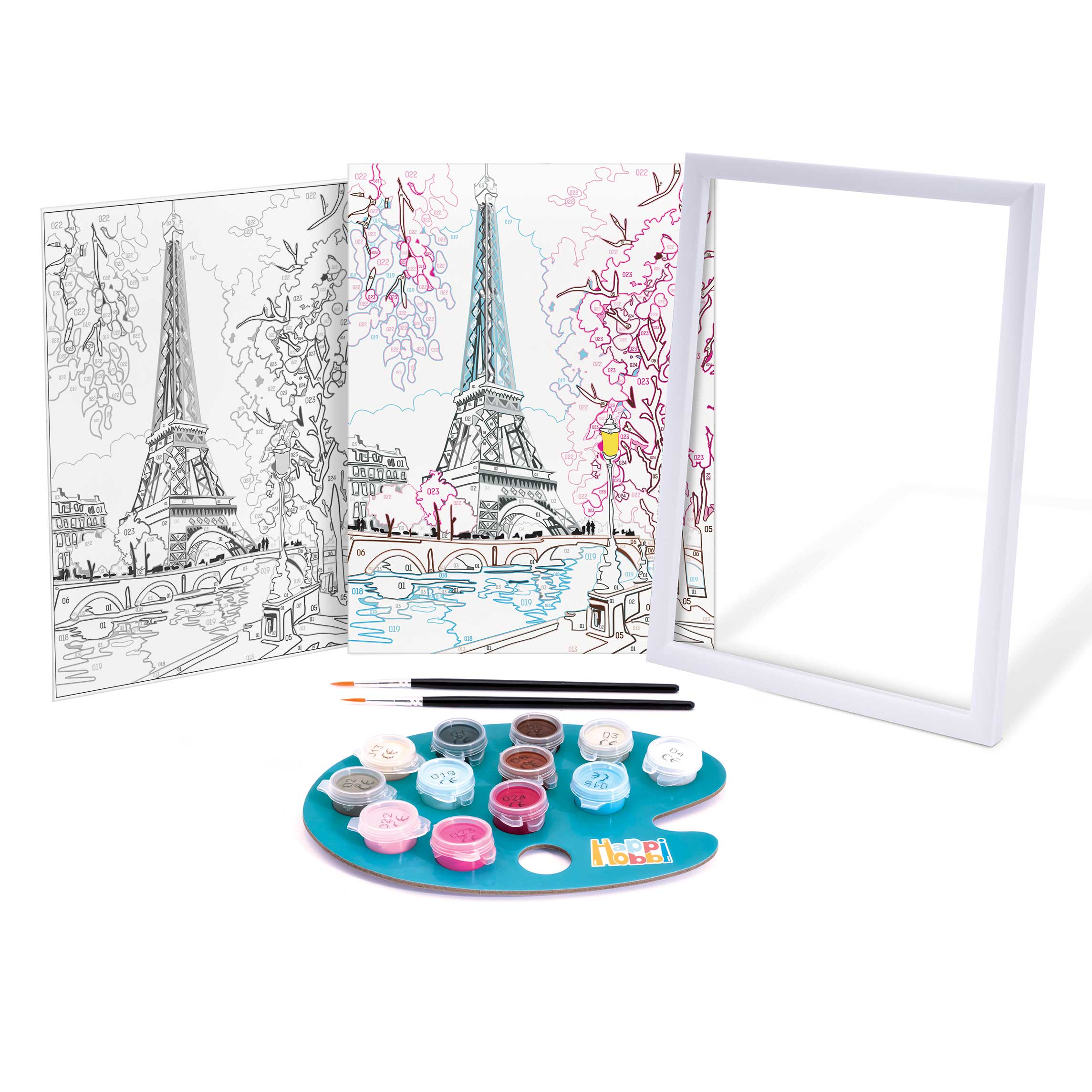HappiHobbi Paint & Frame | Paint by Numbers - Spring Paris | Για Ηλικίες 12+ Χρονών - Image 2