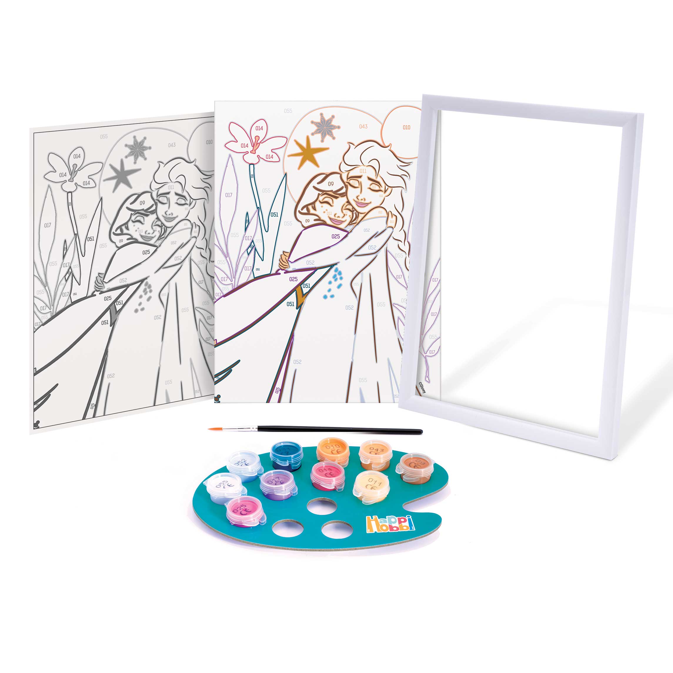 HappiHobbi Paint & Frame | Paint by Numbers - Disney Frozen | Για Ηλικίες 6+ Χρονών - Image 2