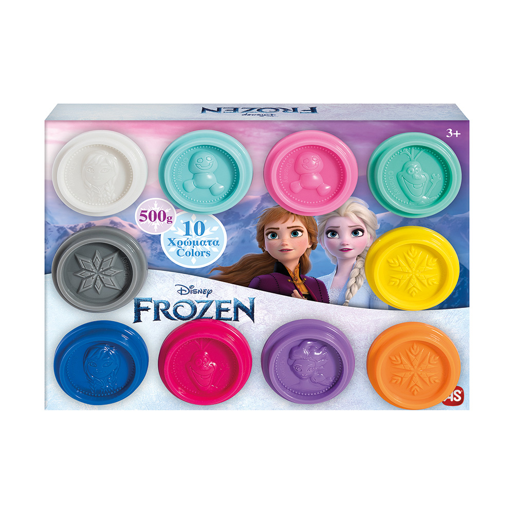AS Πλαστελίνη Disney Frozen Κουτί Με 10 Βαζάκια Και Καπάκια Καλουπάκια 500gr Για 3+ Χρονών - Image 4