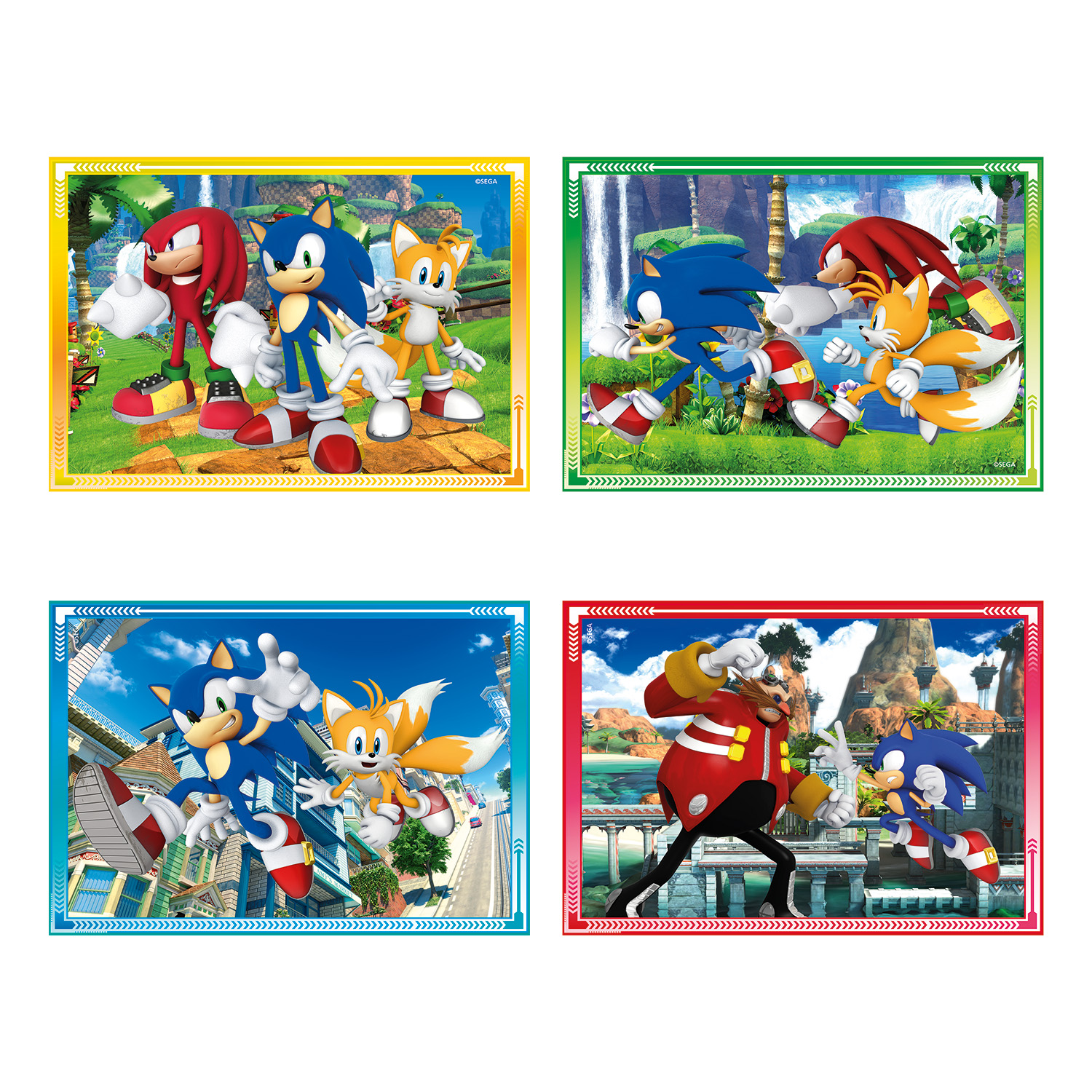 Clementoni Παιδικό Παζλ 4 in 1 Super Color Sonic 12-16-20-24 τμχ - Image 2