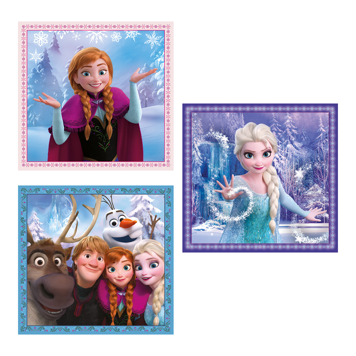 Clementoni Παιδικό Παζλ Super Color Disney Frozen 3x48 τμχ - Image 2
