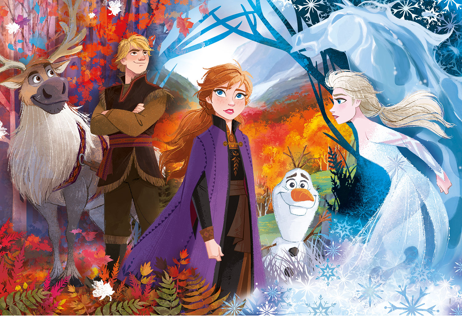 Clementoni Παιδικό Παζλ Maxi Super Color Frozen 2 24 τμχ - Image 2