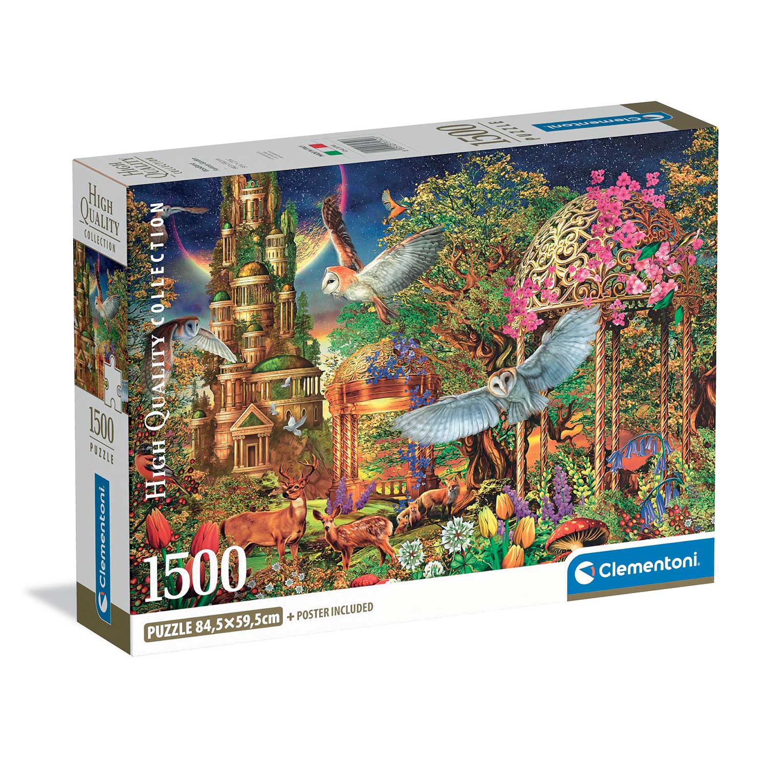 Clementoni Παζλ High Quality Collection Φανταστικός Ξύλινος Κήπος 1500 τμχ - Compact Box