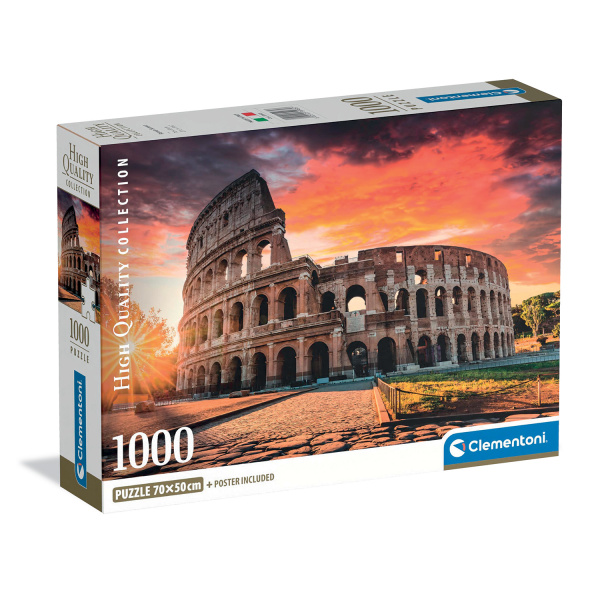Clementoni Παζλ High Quality Collection Ηλιοβασίλεμα στο Κολοσσαίο 1000 τμχ - Compact Box