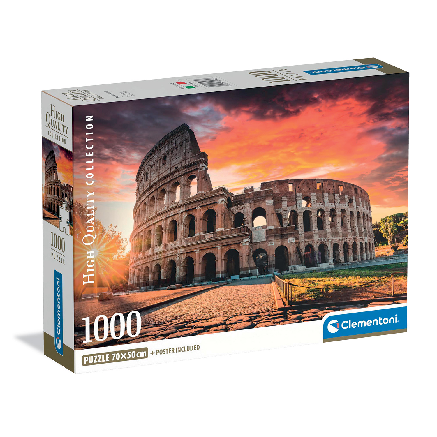 Clementoni Παζλ High Quality Collection Ηλιοβασίλεμα στο Κολοσσαίο 1000 τμχ - Compact Box