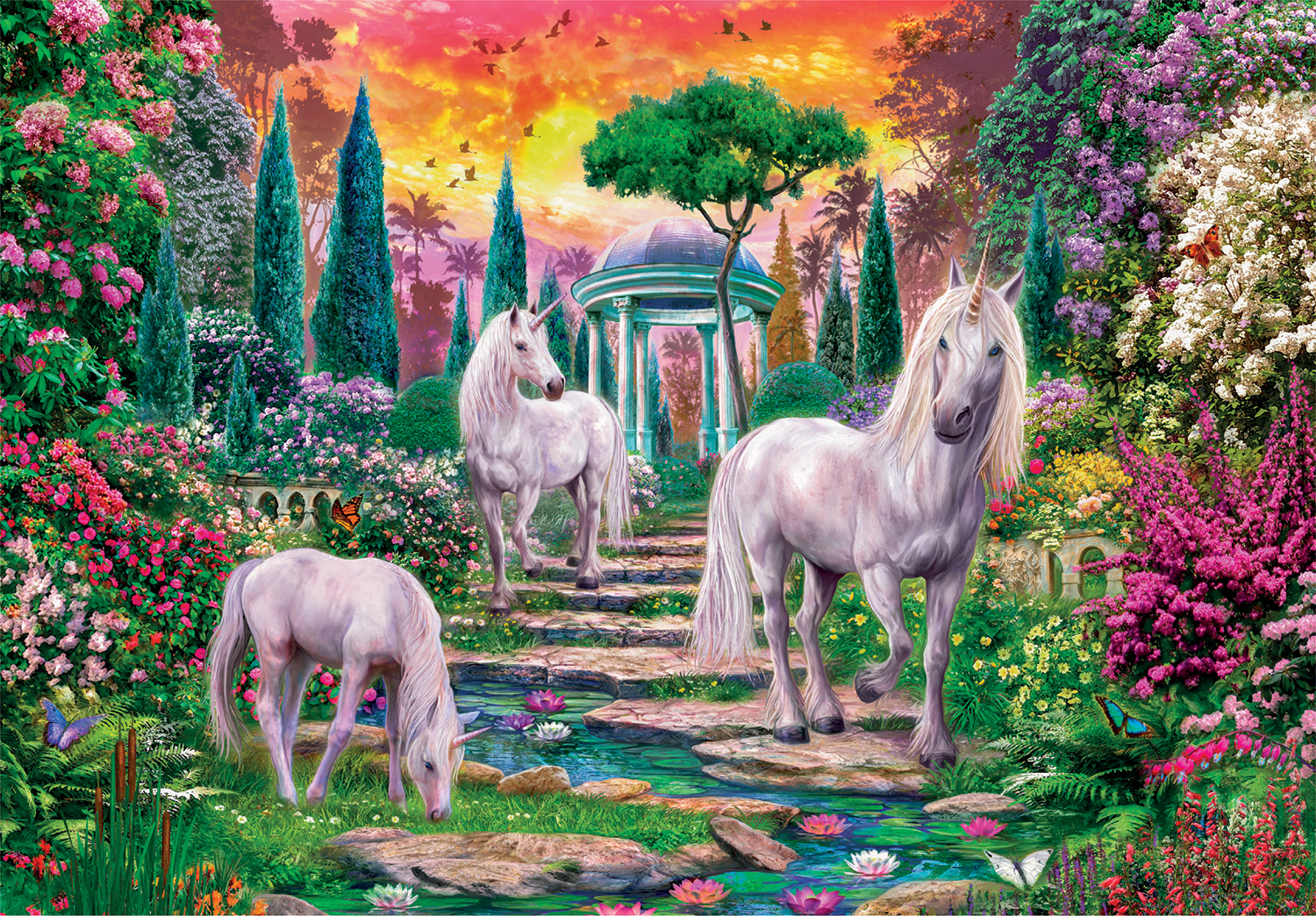 Clementoni Παζλ High Quality Collection Κήπος Με Μονόκερους 2000 τμχ - Image 2