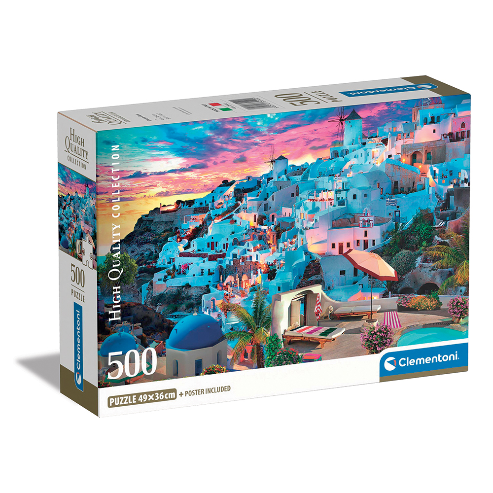 Clementoni Παζλ High Quality Collection Σαντορίνη 500 τμχ - Compact Box