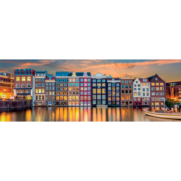 Alternative view of Clementoni Παζλ Panorama High Quality Collection Λαμπερό Άμστερνταμ 1000 τμχ