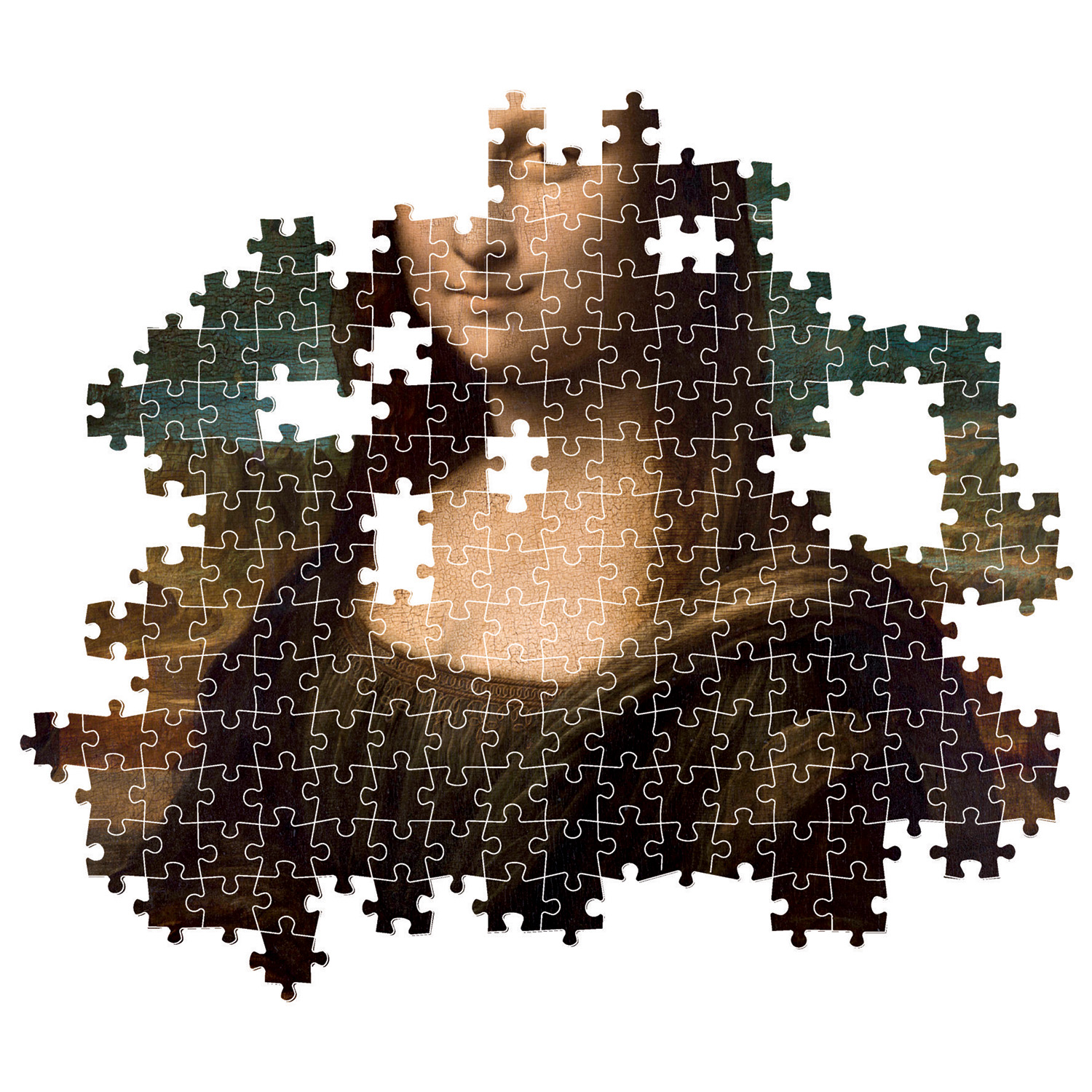 Clementoni Παζλ Museum Collection Leonardo da Vinci: Μόνα Λίζα 1000 τμχ - Compact Box - Image 3