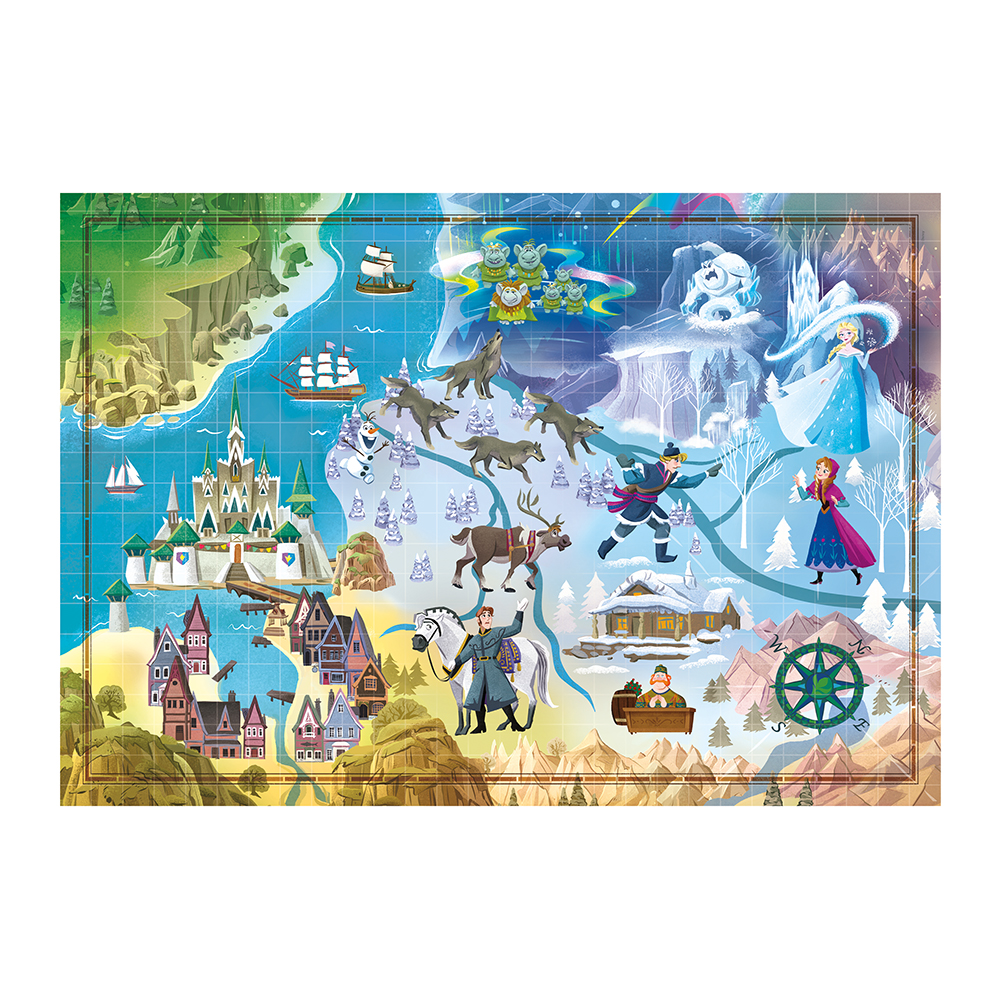 Clementoni Παζλ Story Maps Frozen 1000 τμχ - Image 2