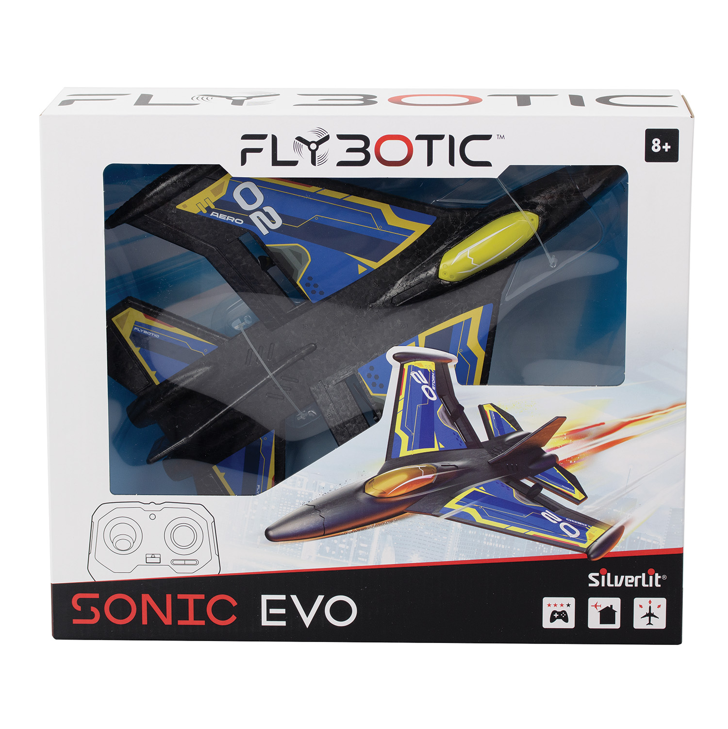 Silverlit Flybotic Sonic Evo Τηλεκατευθυνόμενο Αεροπλάνο Μπλε Για 8+ Χρονών - Image 3