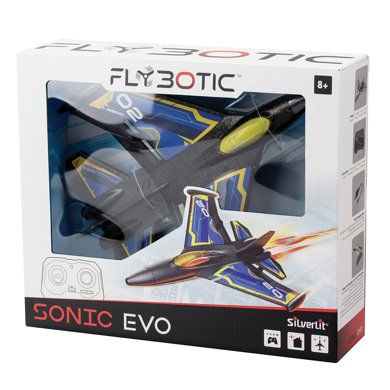 Silverlit Flybotic Sonic Evo Τηλεκατευθυνόμενο Αεροπλάνο Μπλε Για 8+ Χρονών - Image 4