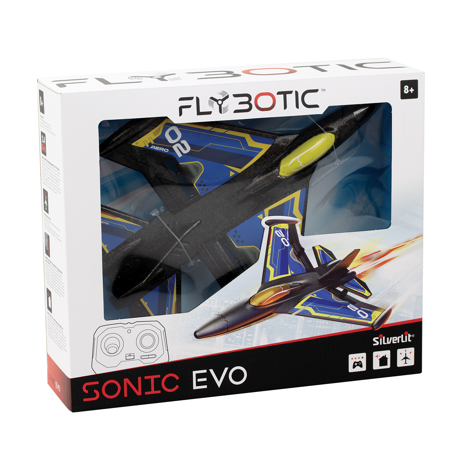 Silverlit Flybotic Sonic Evo Τηλεκατευθυνόμενο Αεροπλάνο Μπλε Για 8+ Χρονών - Image 5