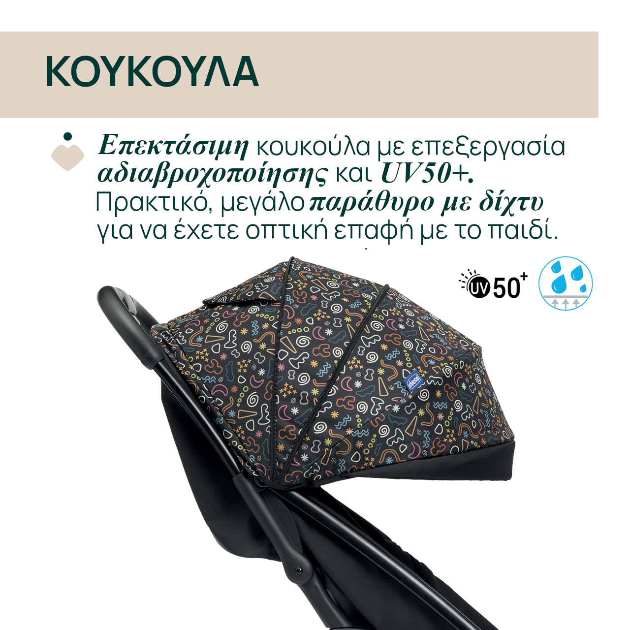 Chicco Καρότσι Μωρού Glee Playful Black για Παιδί έως 22kg - Image 5