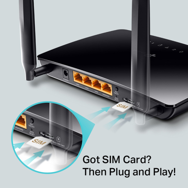 Alternative view of TP-LINK router Archer MR400, 4G LTE, Wi-Fi 1200Mbps AC1200, Ver. 2.0