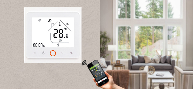 Smart θερμοστάτης πετρελαίου BHT-002-GBLWDB, dual band WiFi, χωνευτός, λευκός - Image 2