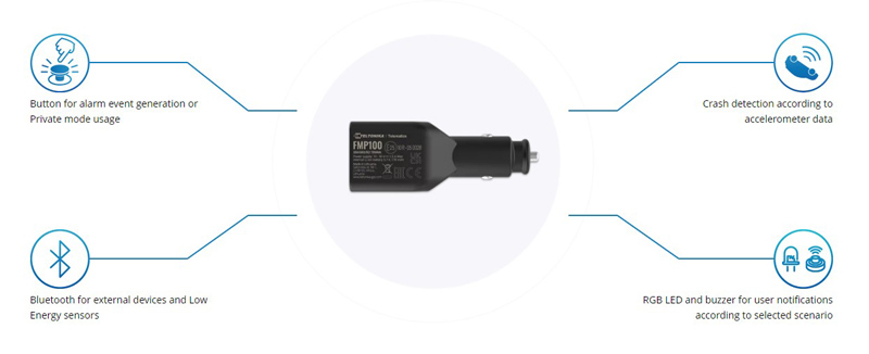 TELTONIKA GPS tracker αυτοκινήτου FMP100UEC301, GSM/GPRS/GNSS, Bluetooth - Image 2