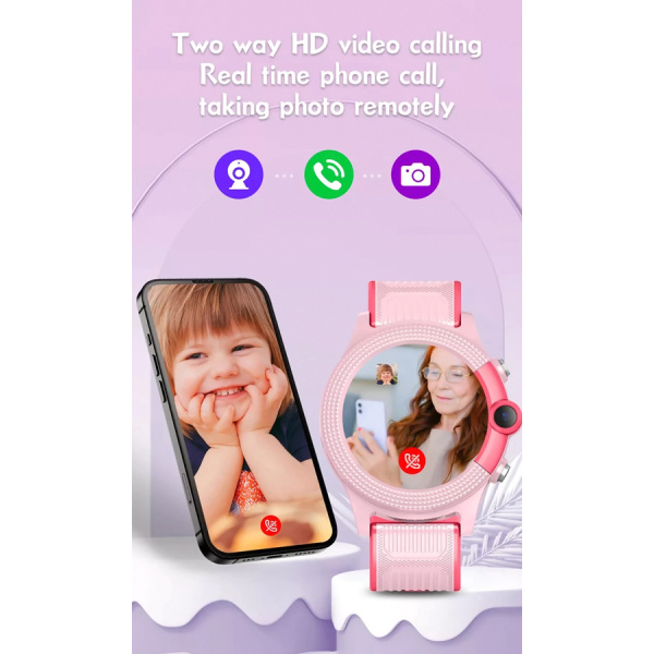 Alternative view of INTIME GPS smartwatch για παιδιά IT-051, 1.28", camera, 4G, IPX7, μαύρο