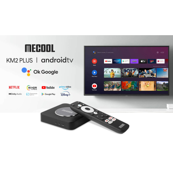 Alternative view of MECOOL TV Box KM2 Plus, Google/Netflix certificate, 4K, WiFi, Android 11