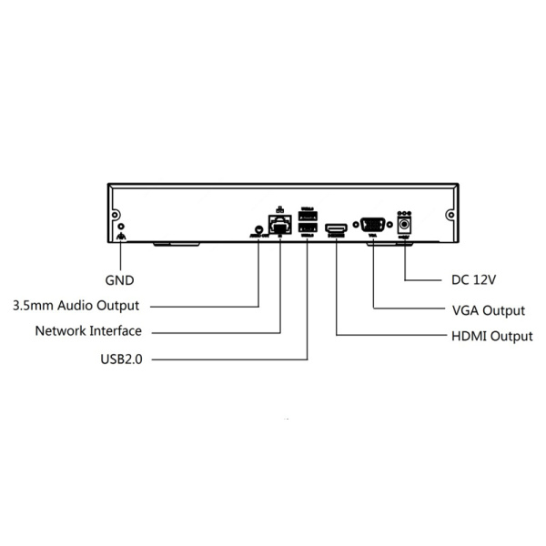 Alternative view of UNIARCH NVR καταγραφικό NVR-110E2, H.265/H.264, 8MP, 10 κανάλια