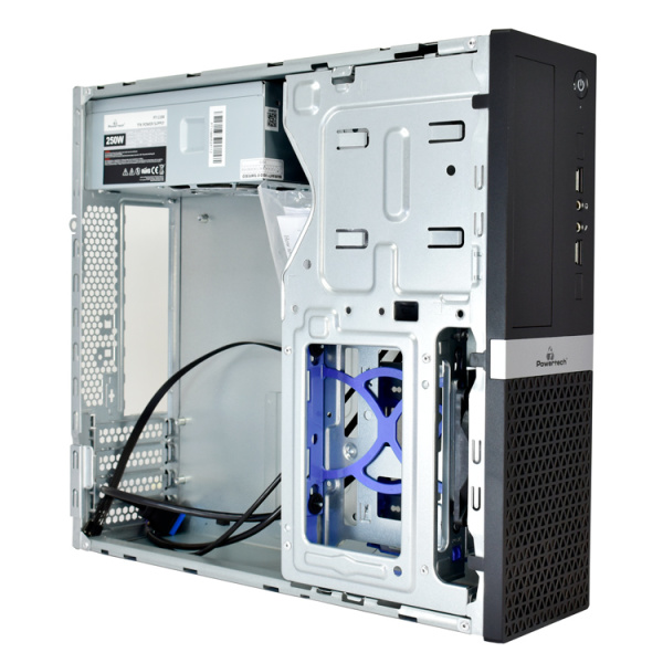Alternative view of POWERTECH PC Case PT-1099 με 250W PSU, Micro-ATX, 356x102x338mm, μαύρο