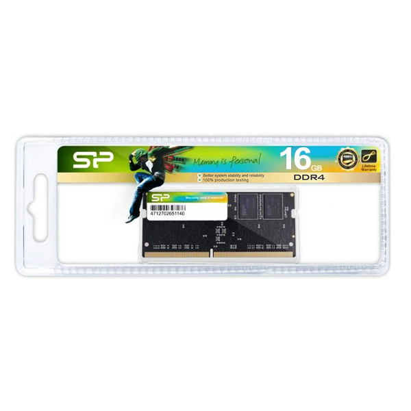 Alternative view of SILICON POWER μνήμη DDR4 SODimm SP016GBSFU266X02, 16GB, 2666MHz, CL19