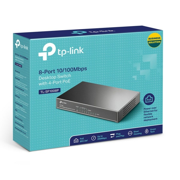 Alternative view of TP-LINK Desktop Switch TL-SF1008P 8 Θυρών, με 4-port POE, Ver. 6.0