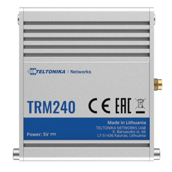 Alternative view of TELTONIKA Industrial cellular modem TRM240, LTE Cat 1, USB
