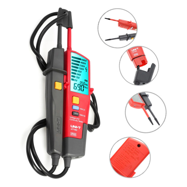Alternative view of UNI-T μετρητής τάσης AC/DC UT18D, αδιάβροχος IP65, 12V έως 690V