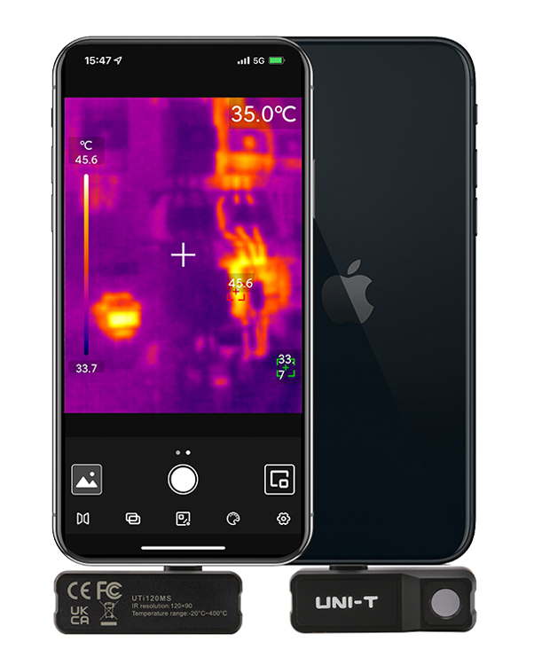 UNI-T συσκευή θερμικής απεικόνισης UTi120MS για iPhone, έως 400 °C - Image 2