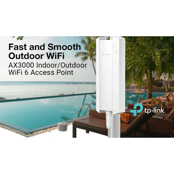 Alternative view of TP-LINK access point EAP650-Outdoor, WiFi 6, Mesh, AX3000, Ver. 1.0