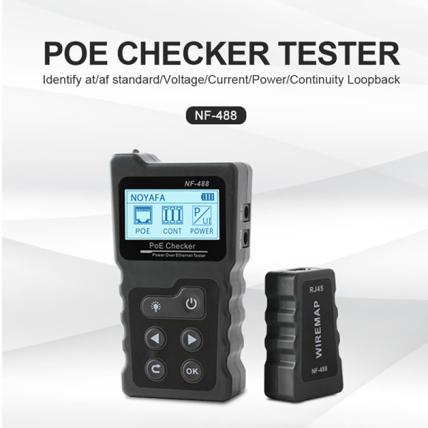 Alternative view of NOYAFA tester καλωδίων δικτύου NF-488 για RJ45 PoE
