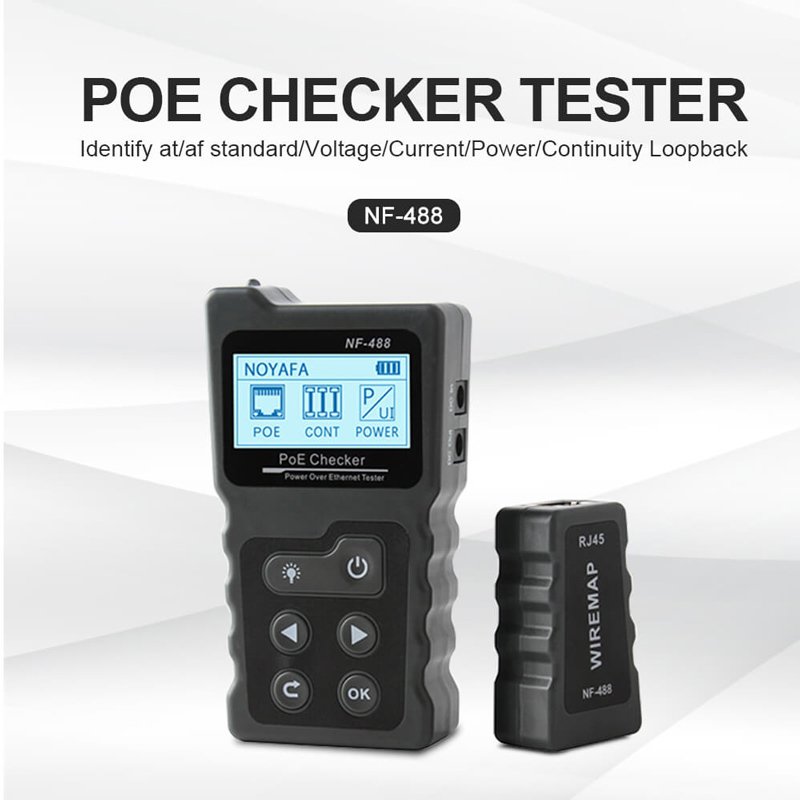 NOYAFA tester καλωδίων δικτύου NF-488 για RJ45 PoE - Image 2