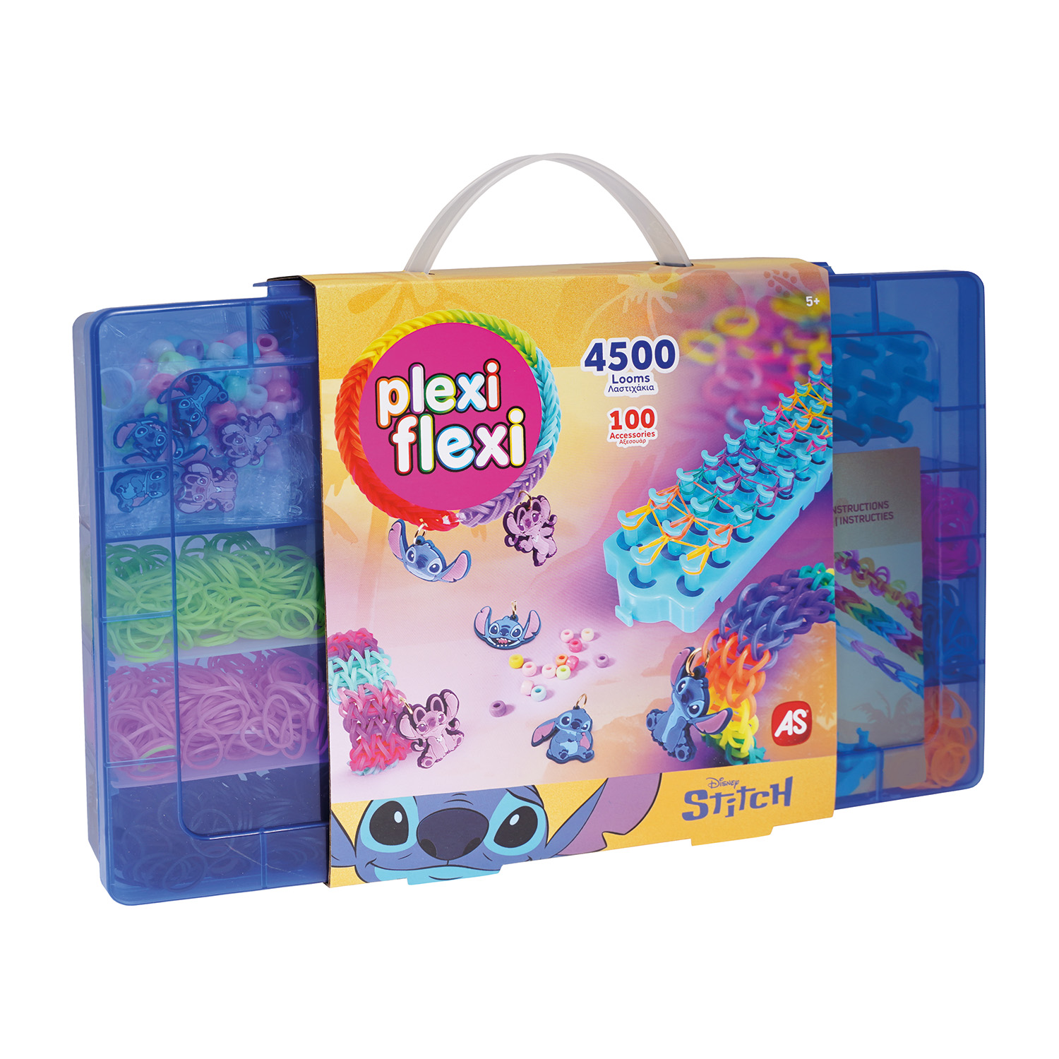 Plexi Flexi Disney Stitch Μεγάλη Θήκη Με 4500 Λαστιχάκια & 100 Αξεσουάρ Για 5+ - Image 4