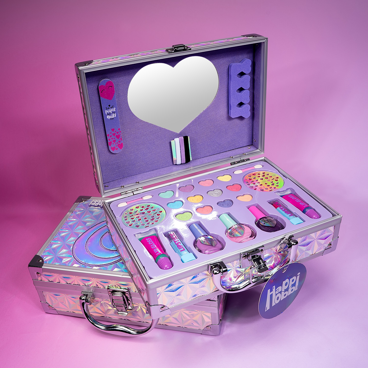 Happi Hobbi Θήκη Ομορφιάς Sparkle Love Με 30 αξεσουάρ Για 6+ - Image 2