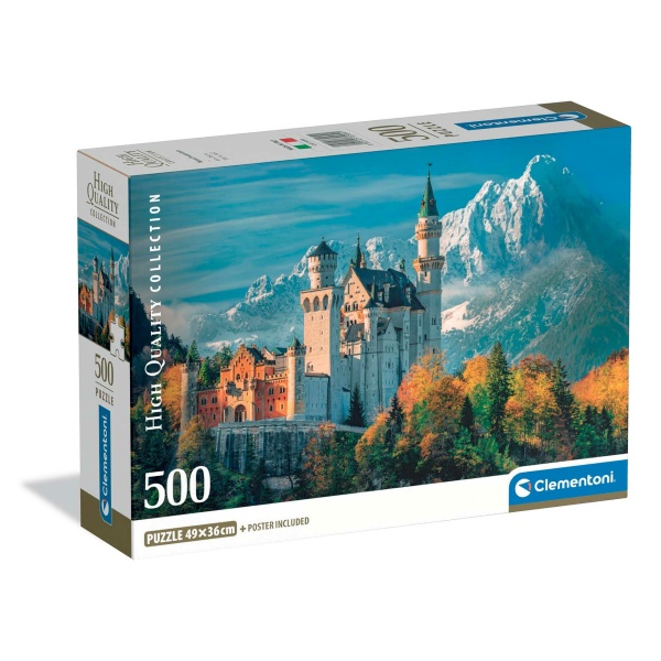 Clementoni Παζλ High Quality Collection Κάστρο Neuschwanstein 500 τμχ - Compact Box