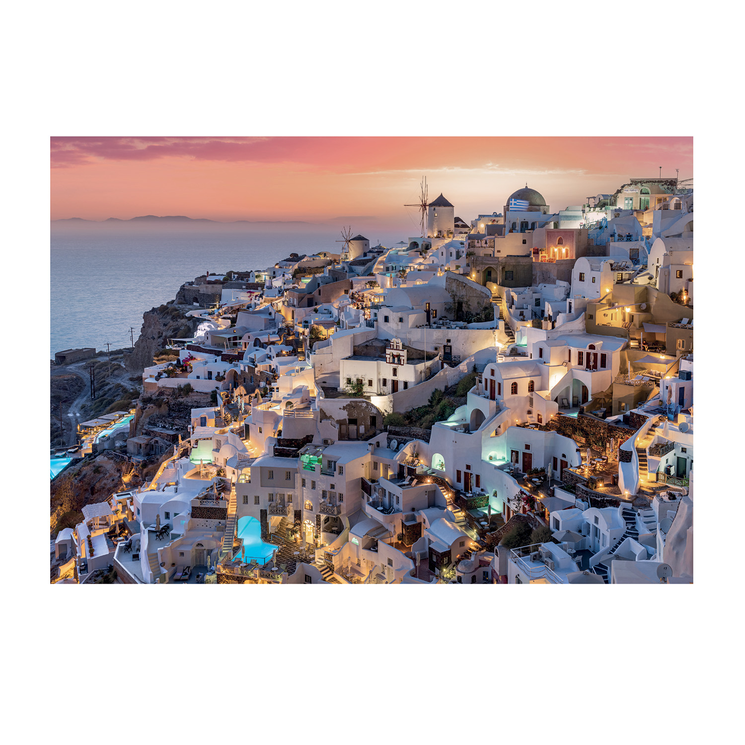 Clementoni Παζλ High Quality Collection Αποχρώσεις της Σαντορίνης 1000 τμχ - Compact Box - Image 2