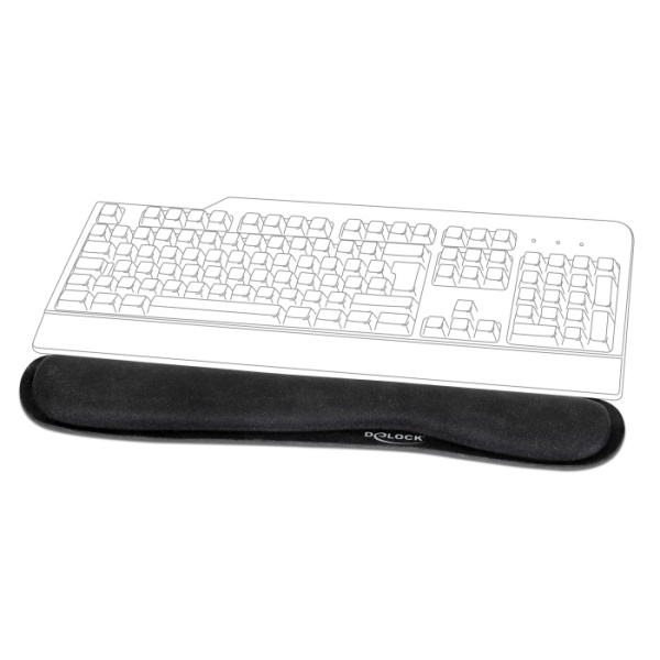 Alternative view of DELOCK στήριγμα καρπού για πληκτρολόγιο/laptop 12558, 20x85x465mm, μαύρο