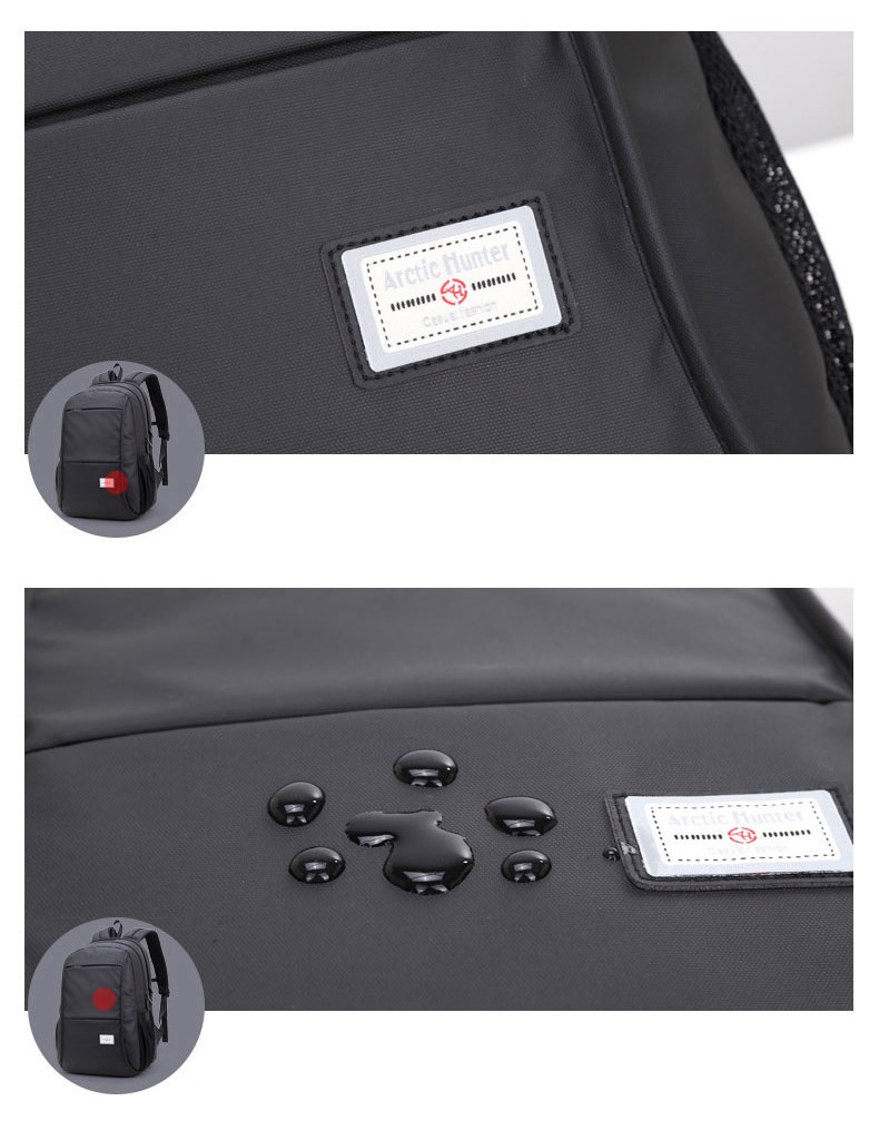 ARCTIC HUNTER τσάντα πλάτης 20005 με θήκη laptop 15.6", 26L, μαύρη - Image 3