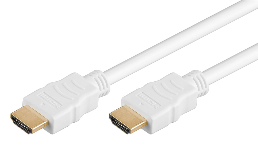 GOOBAY καλώδιο HDMI 2.0 61017 με Ethernet, 4K/60Hz, 18 Gbps, 0.5m, λευκό