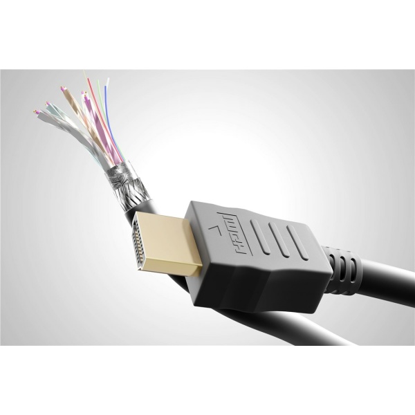 Alternative view of GOOBAY καλώδιο HDMI 2.0 61160 με Ethernet, 4K/60Hz, 18 Gbps, 3m, μαύρο