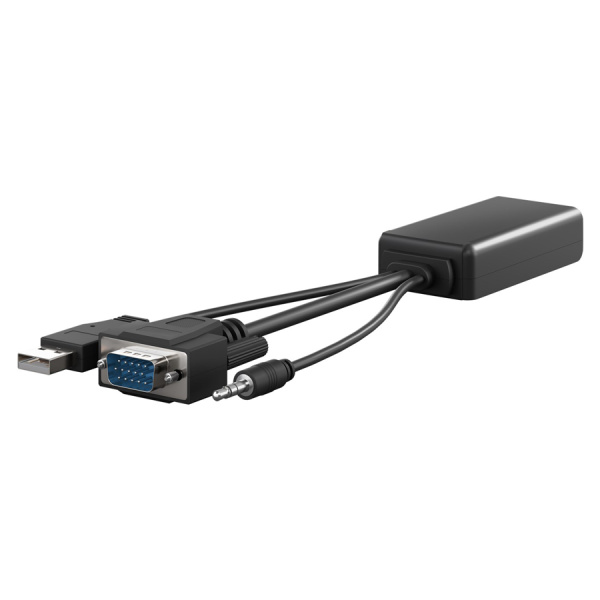 Alternative view of GOOBAY αντάπτορας VGA σε HDMI 61259, 3.5mm Jack, 1080p/60Hz, μαύρος