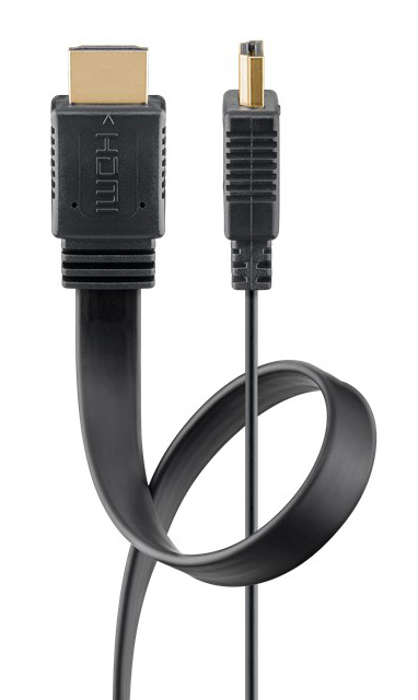GOOBAY καλώδιο HDMI 2.0 61281, Ethernet, flat, 4K/60Hz 18 Gbps, 5m, μαύρο - Image 3